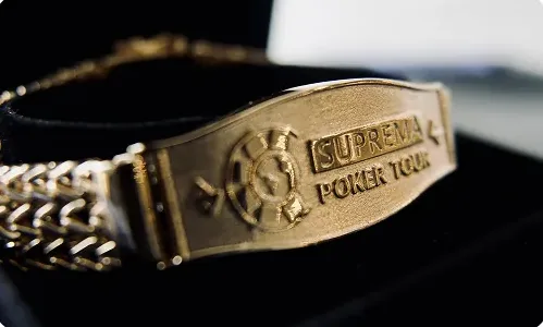 Bracelete dourado do campeão do ranking